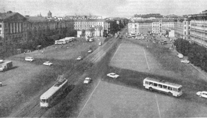 Панорама площади Мира (Сенной), фото 1973 г.
