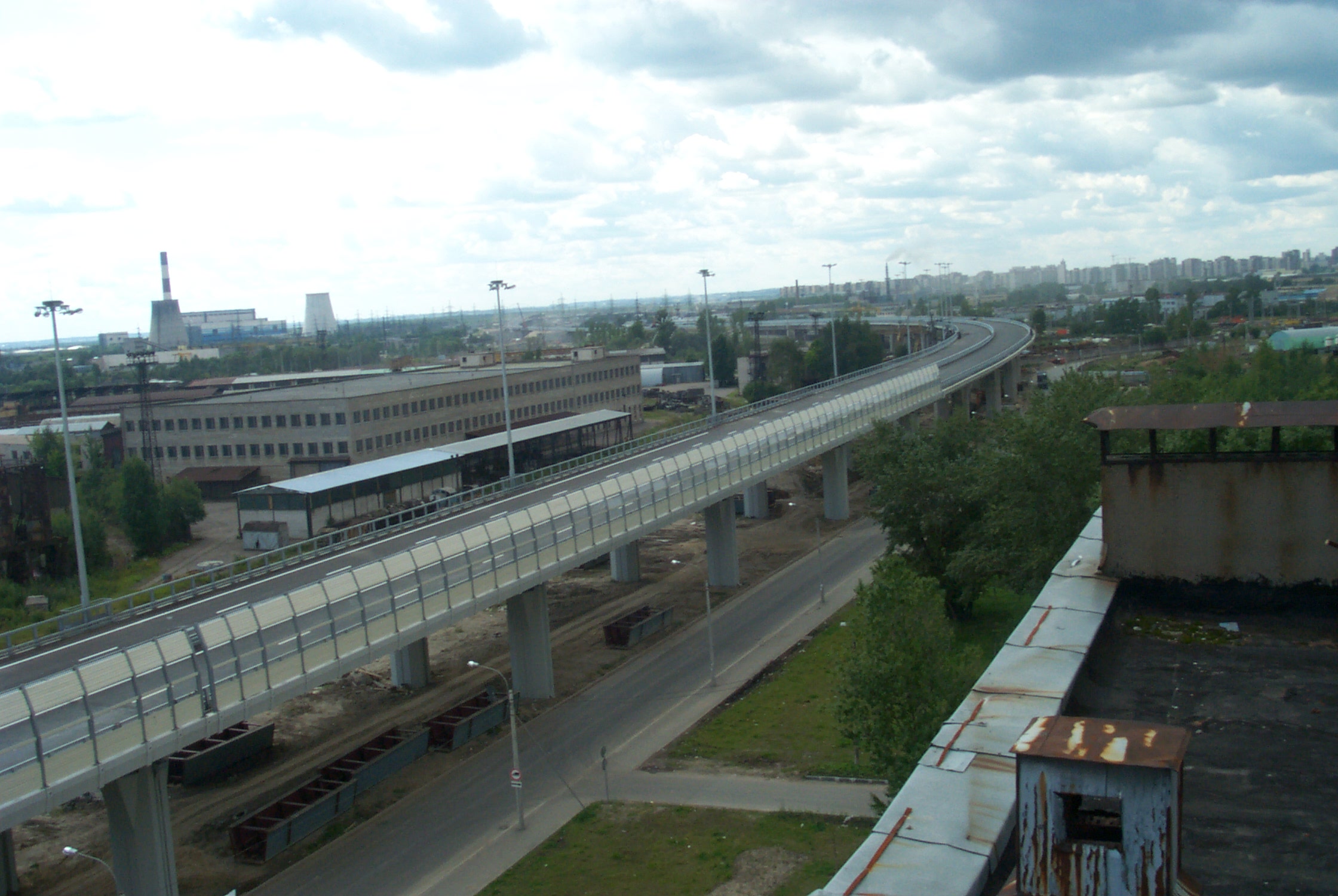 &quot;Загиб&quot; - КАД от Вантового моста на запад.