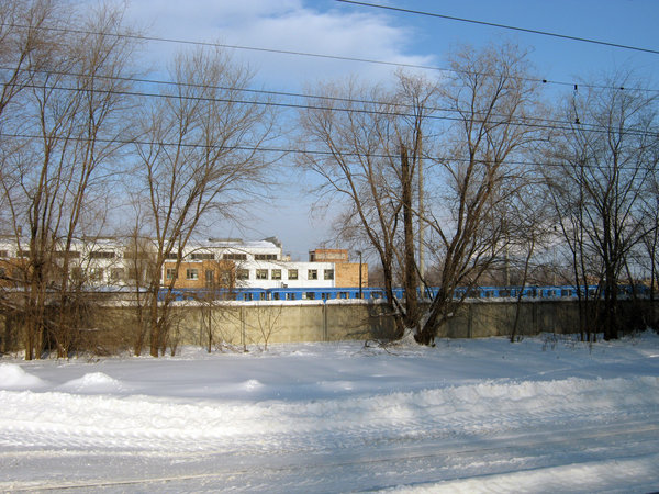 Поезд на перегоне Юнгородок-Кировская.