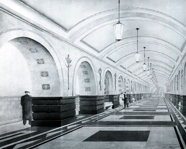 Станция «Пушкинская» («Витебская»), автор проекта И.М. Чайко