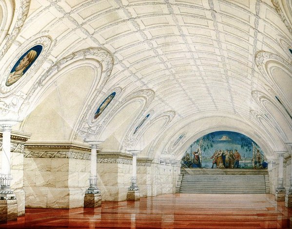 Vladimirskaya.jpg (236.42 КБ) 15823 просмотра Станция «Владимирская», авторы проекта С.В. Васильковский, В.С. Васильковский