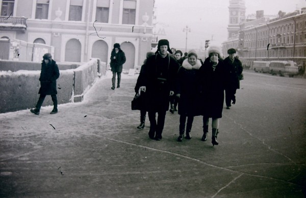 Выход на Набережную канала Грибоедова, зима 1967.