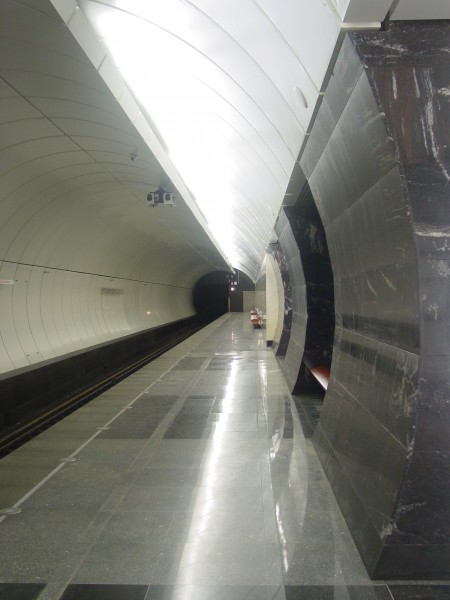 DSC09882.JPG (2.02 МБ) 9044 просмотра Платформа Фонвизинской. Скамейки тоже везде одинаковы - вид красивый, удобство сомнительное