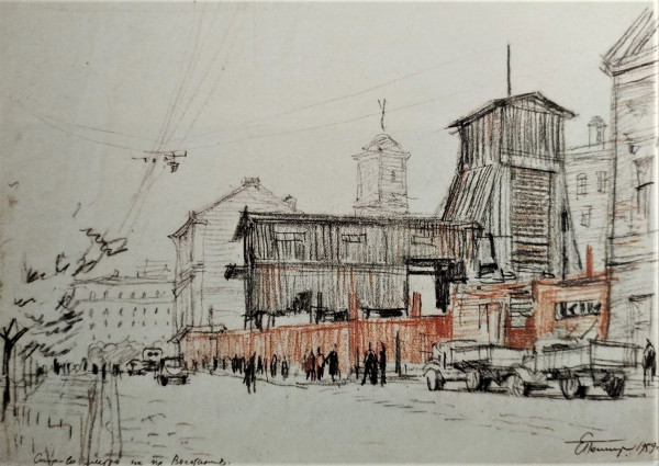 eZAoPDSS4B0.jpg (749.32 КБ) 6580 просмотров «Строительство метро на площади Восстания», Полторацкий Евгений Михайлович (1959)