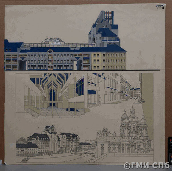 konkursnyy_proekt_rekonstruktsii_wladimirskoy_ploschadi_v_svyazi_so_stroitelystvom_novoy_stantsii_metropolitena_list__4_razvertka_fasadov_po-79-36911152.jpg (61.31 КБ) 16658 просмотров Конкурсный проект реконструкции Владимирской площади в связи со строительством новой станции метрополитена. Лист № 4: развертка фасадов по Щербакову переулку, общественный центр, интерьер; Щербаков переулок, перспектива, 1988