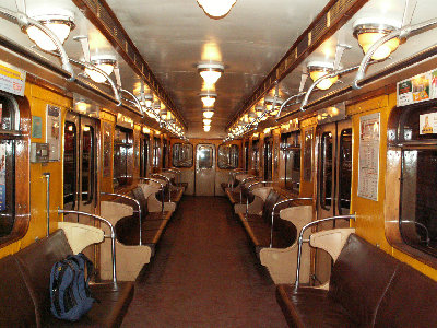 Салон вагона серии Ема выпуска 1970 года №3849